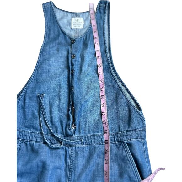 EUC Volcom Painterly Denim Chambray slim leg Jumpsuit Size XS - Picture 6 of 15